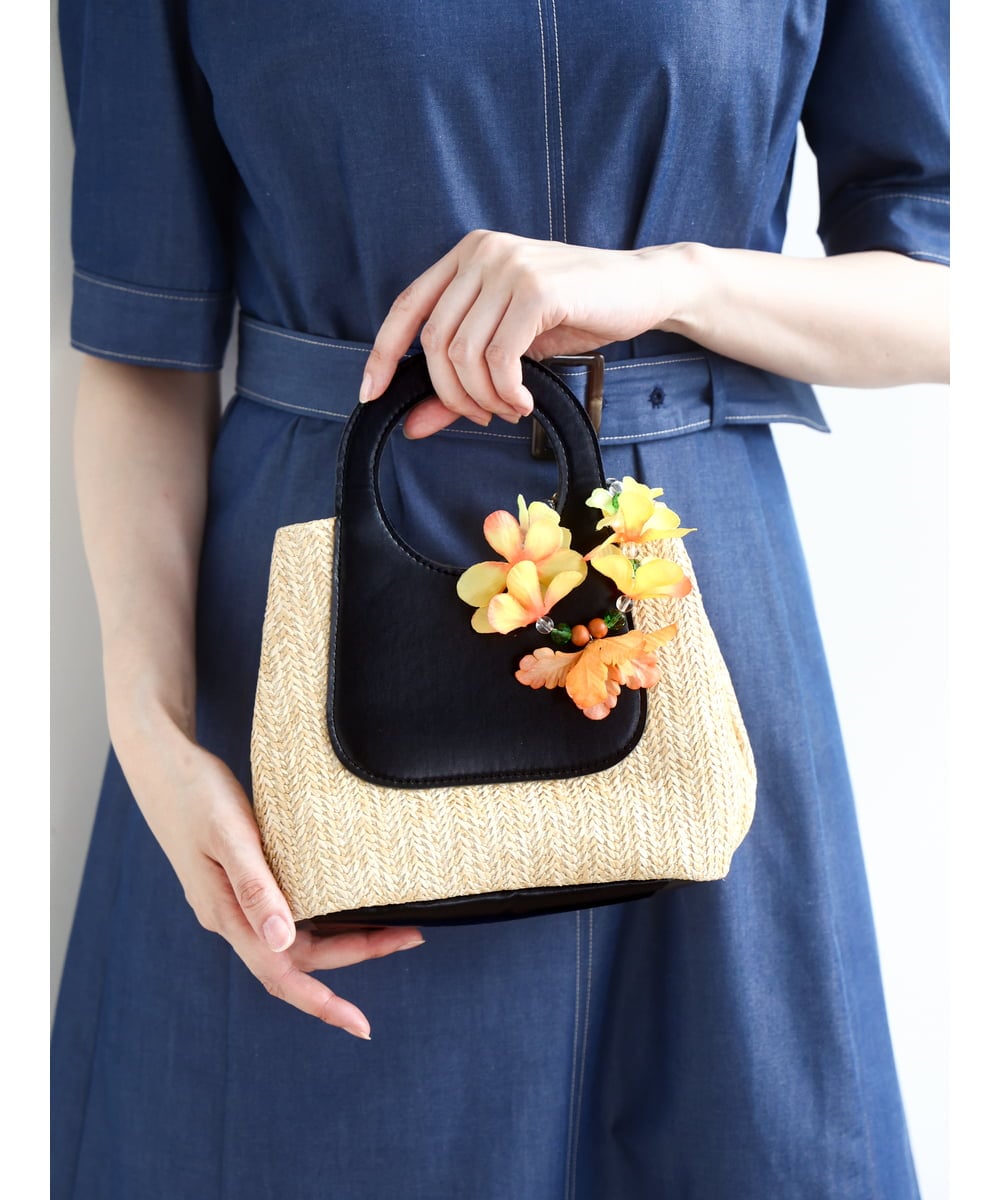 BPSGM43032 MK MICHEL KLEIN BAG(MK ミッシェルクラン バッグ) フラワービーズチャーム ライトブルー