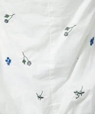 CTBID01060 TONEA(トネア) フラワー刺繍 バルーンノースリーブブラウス ホワイト