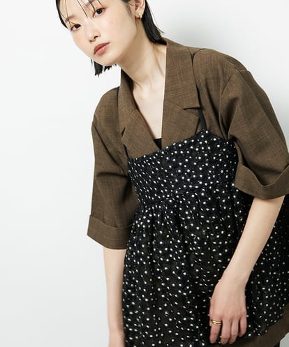CTBID02055 TONEA チュールフラワー刺繍キャミ