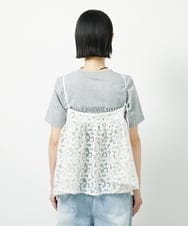 CTBID02055 TONEA(トネア) チュールフラワー刺繍キャミ ブラック