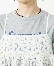 CTBID02055 TONEA(トネア) チュールフラワー刺繍キャミ ブラック