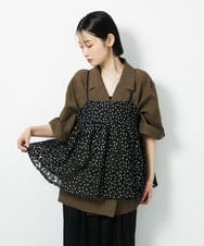 CTBID02055 TONEA(トネア) チュールフラワー刺繍キャミ ブラック