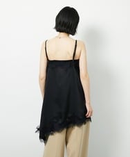 CTBID06059 TONEA(トネア) サテンレースアシメキャミ ブラック