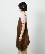 CTBID06059 TONEA(トネア) サテンレースアシメキャミ ブラック
