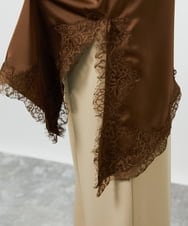 CTBID06059 TONEA(トネア) サテンレースアシメキャミ ブラック