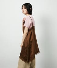 CTBID06059 TONEA(トネア) サテンレースアシメキャミ ブラック