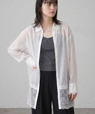 CTBKD01059 TONEA(トネア) レースデザインシャツ ホワイト