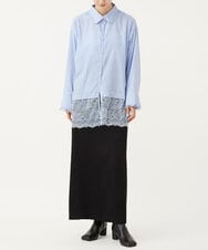 CTBKD01059 TONEA(トネア) レースデザインシャツ ホワイト