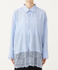 CTBKD01059 TONEA(トネア) レースデザインシャツ ホワイト