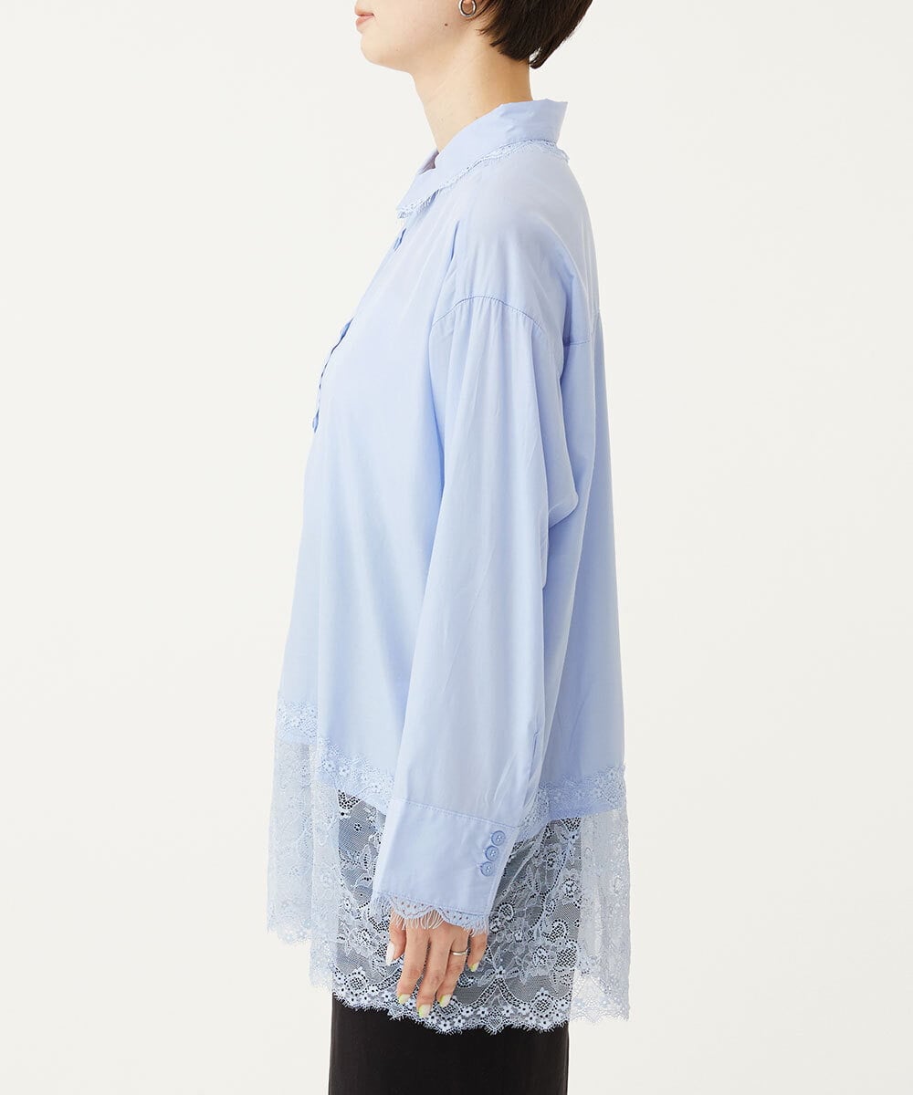 CTBKD01059 TONEA(トネア) レースデザインシャツ ホワイト
