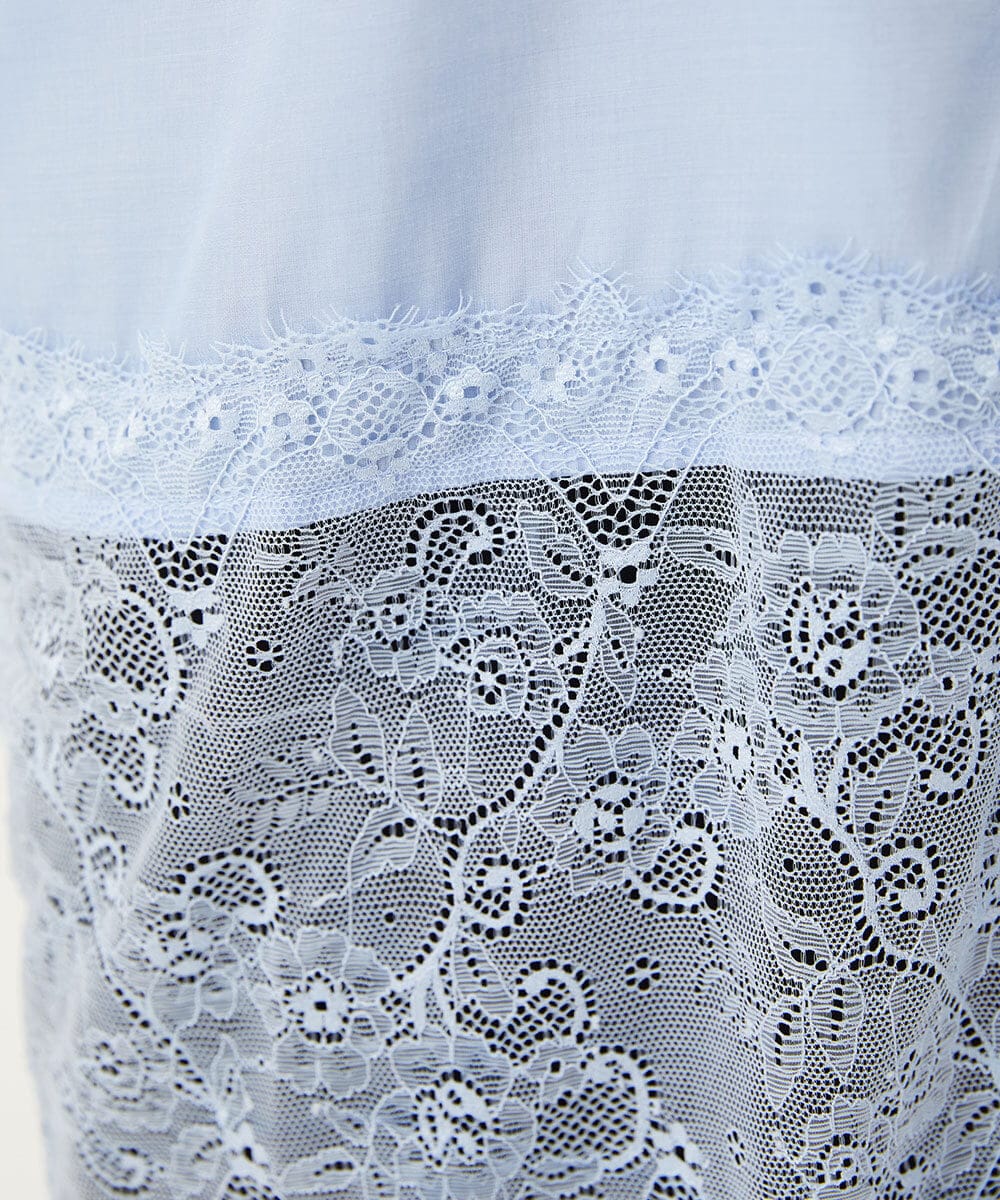 CTBKD01059 TONEA(トネア) レースデザインシャツ ホワイト