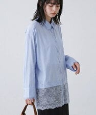 CTBKD01059 TONEA(トネア) レースデザインシャツ ホワイト