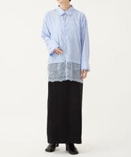 CTBKD01059 TONEA(トネア) レースデザインシャツ ホワイト