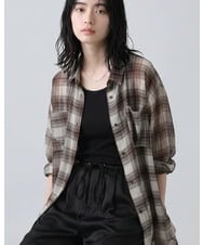 CTBKD04054 TONEA(トネア) シアーオンブレチェックシャツ ネイビー