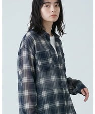 CTBKD04054 TONEA(トネア) シアーオンブレチェックシャツ ネイビー
