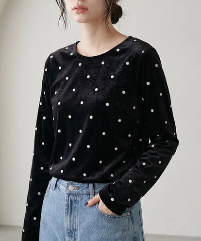 CTKAG05051 TONEA ドットベロアプルオーバー