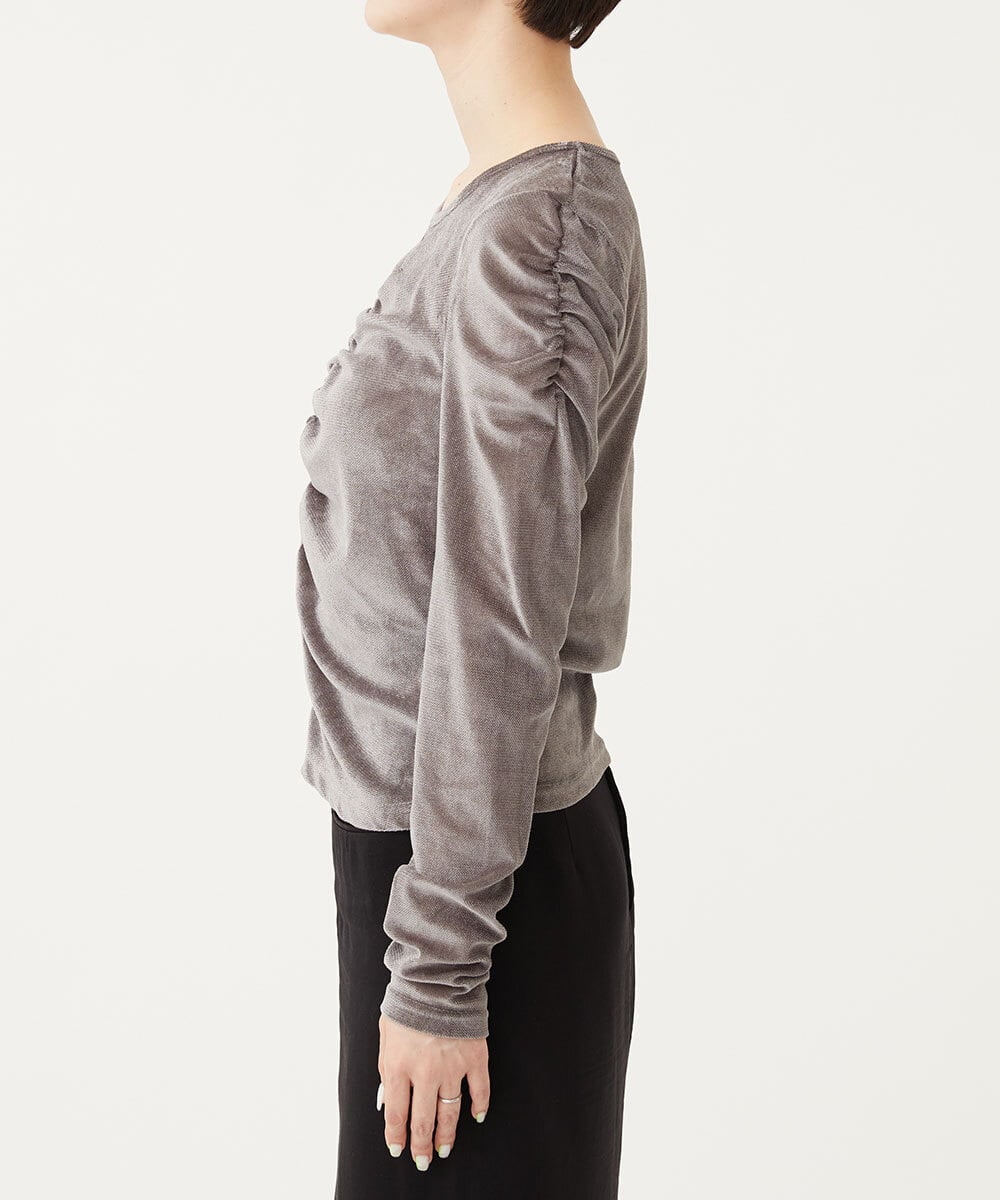 CTKKD03054 TONEA(トネア) シアーベロアシャーリングトップス ブラウン