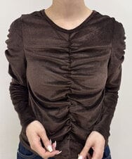 CTKKD03054 TONEA(トネア) シアーベロアシャーリングトップス ブラウン