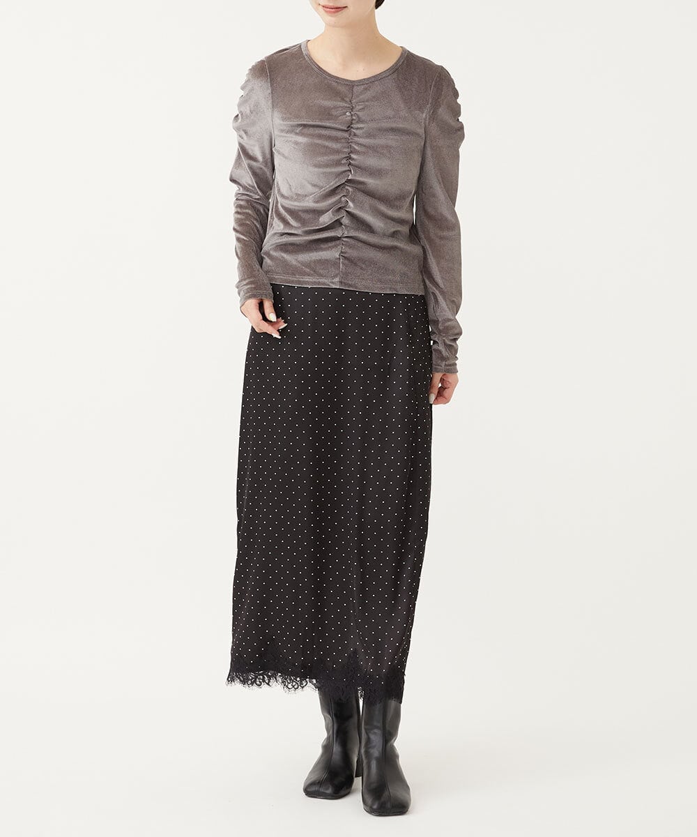 CTKKD03054 TONEA(トネア) シアーベロアシャーリングトップス ブラウン