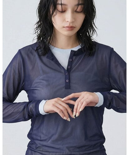 CTKKD04051 TONEA シアーヘンリーネック レイヤードトップス