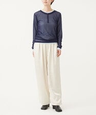 CTKKD04051 TONEA(トネア) シアーヘンリーネック レイヤードトップス アイボリー