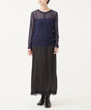 CTKKD04051 TONEA(トネア) シアーヘンリーネック レイヤードトップス アイボリー