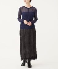 CTKKD04051 TONEA(トネア) シアーヘンリーネック レイヤードトップス アイボリー