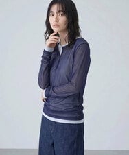 CTKKD04051 TONEA(トネア) シアーヘンリーネック レイヤードトップス アイボリー