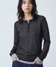 CTKKD04051 TONEA(トネア) シアーヘンリーネック レイヤードトップス アイボリー