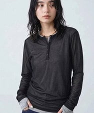 CTKKD04051 TONEA(トネア) シアーヘンリーネック レイヤードトップス アイボリー