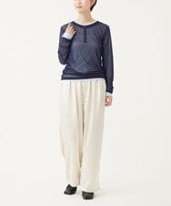 CTKKD04051 TONEA(トネア) シアーヘンリーネック レイヤードトップス アイボリー