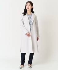 F1BFA07140 MK MICHEL KLEIN(小さいサイズ)(メゾン ドゥ サンク) 【小さいサイズ】花柄シフォンブラウス/洗える/セットアップ対応 アイボリー