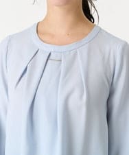F1BFA66130 MK MICHEL KLEIN(小さいサイズ)(メゾン ドゥ サンク) 【小さいサイズ】マルチwayボウタイブラウス/洗える ライトブルー