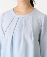 F1BFA66130 MK MICHEL KLEIN(小さいサイズ)(メゾン ドゥ サンク) 【小さいサイズ】マルチwayボウタイブラウス/洗える ライトブルー