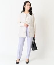 F1BFA66130 MK MICHEL KLEIN(小さいサイズ)(メゾン ドゥ サンク) 【小さいサイズ】マルチwayボウタイブラウス/洗える ライトブルー