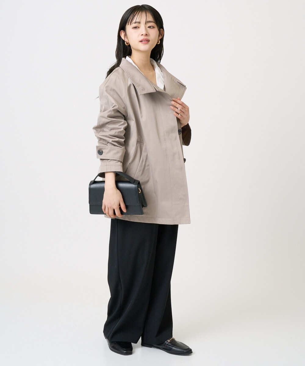 F1BGD27140 MK MICHEL KLEIN(小さいサイズ)(メゾン ドゥ サンク) 【小さいサイズ】コットン混ベーシックシャツ（無地）/接触冷感/防シワ/洗濯機で洗える ピンク