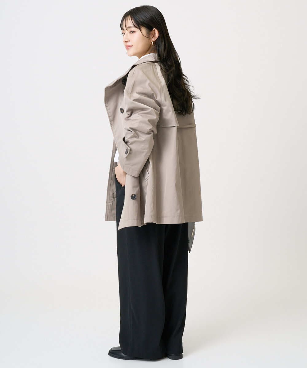 F1BGD27140 MK MICHEL KLEIN(小さいサイズ)(メゾン ドゥ サンク) 【小さいサイズ】コットン混ベーシックシャツ（無地）/接触冷感/防シワ/洗濯機で洗える ピンク