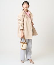 F1BGD27140 MK MICHEL KLEIN(小さいサイズ)(メゾン ドゥ サンク) 【小さいサイズ】コットン混ベーシックシャツ（無地）/接触冷感/防シワ/洗濯機で洗える ピンク