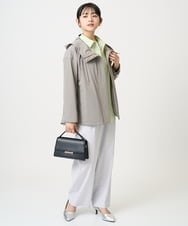 F1BGD27140 MK MICHEL KLEIN(小さいサイズ)(メゾン ドゥ サンク) 【小さいサイズ】コットン混ベーシックシャツ（無地）/接触冷感/防シワ/洗濯機で洗える ピンク