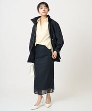 F1BGD27140 MK MICHEL KLEIN(小さいサイズ)(メゾン ドゥ サンク) 【小さいサイズ】コットン混ベーシックシャツ（無地）/接触冷感/防シワ/洗濯機で洗える ピンク