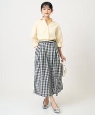 F1BGD27140 MK MICHEL KLEIN(小さいサイズ)(メゾン ドゥ サンク) 【小さいサイズ】コットン混ベーシックシャツ（無地）/接触冷感/防シワ/洗濯機で洗える ピンク