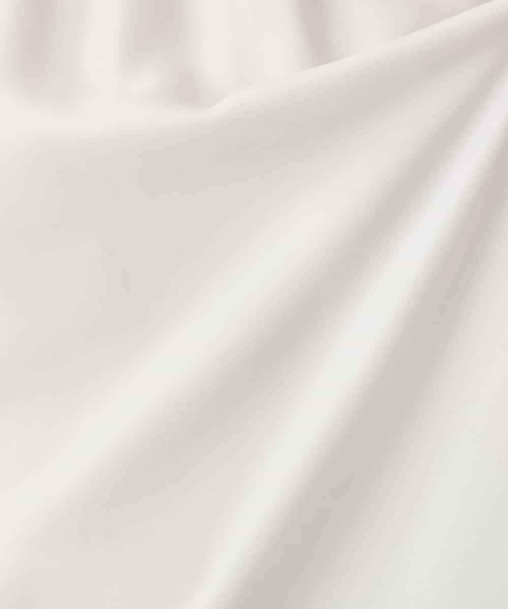 F1BJD36160 MK MICHEL KLEIN(小さいサイズ)(メゾン ドゥ サンク) 【小さいサイズ】[洗える]レースボウタイ付きスタンドネックブラウス ライトブルー