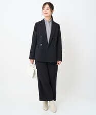 F1DAE45230 MK MICHEL KLEIN(小さいサイズ)(メゾン ドゥ サンク) 【小さいサイズ】ダブルブレストジャケット/洗える ブラック