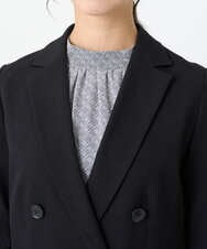 F1DAE45230 MK MICHEL KLEIN(小さいサイズ)(メゾン ドゥ サンク) 【小さいサイズ】ダブルブレストジャケット/洗える ブラック