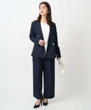 F1DFD15230 MK MICHEL KLEIN(小さいサイズ)(メゾン ドゥ サンク) 【小さいサイズ】ダブルブレストジャケット/洗える ベージュ