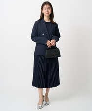 F1DFD15230 MK MICHEL KLEIN(小さいサイズ)(メゾン ドゥ サンク) 【小さいサイズ】ダブルブレストジャケット/洗える ベージュ
