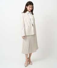 F1DFD15230 MK MICHEL KLEIN(小さいサイズ)(メゾン ドゥ サンク) 【小さいサイズ】ダブルブレストジャケット/洗える ベージュ