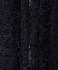 F1DFD65330 MK MICHEL KLEIN(小さいサイズ)(メゾン ドゥ サンク) 【小さいサイズ】ノーカラーファンシーツイードジャケット/セットアップ対応/洗える アイボリー