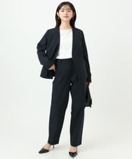 F1DGD33230 MK MICHEL KLEIN(小さいサイズ)(メゾン ドゥ サンク) 【小さいサイズ】ドライタッチストレッチ カラーレスジャケット/イージーケア/洗濯機で洗える グレージュ