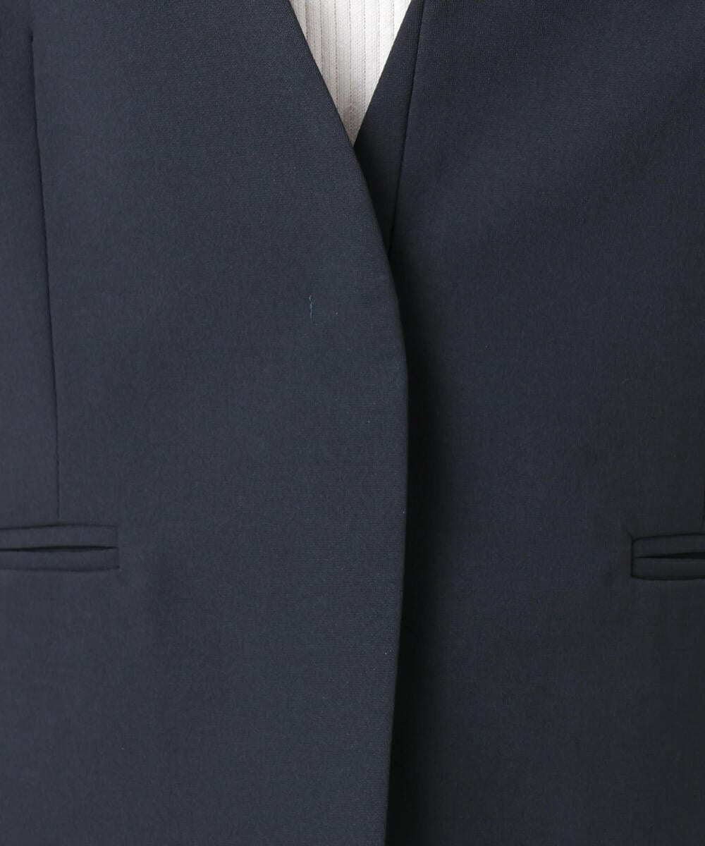 F1DGD33230 MK MICHEL KLEIN(小さいサイズ)(メゾン ドゥ サンク) 【小さいサイズ】ドライタッチストレッチ カラーレスジャケット/イージーケア/洗濯機で洗える グレージュ